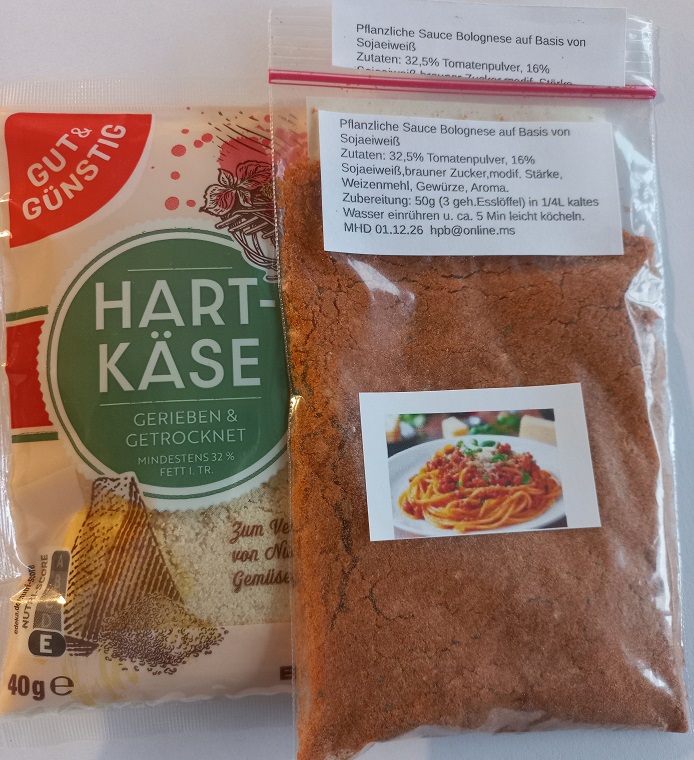 Bolognese Sauce plus Hartkäse